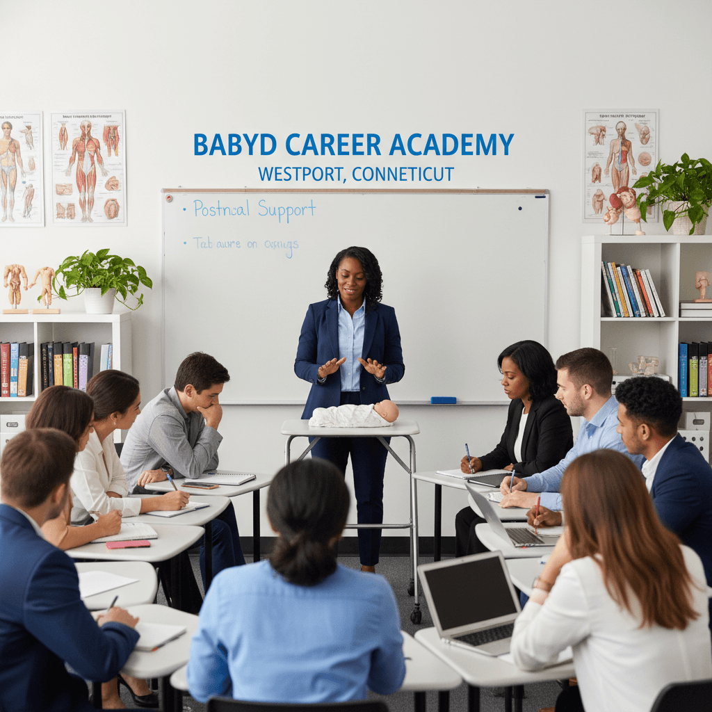 Black woman instructor leading a class at BabyD Career Academy